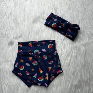 6-12 Watermelon summer bunnies and top not